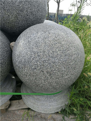 白麻石材圆球